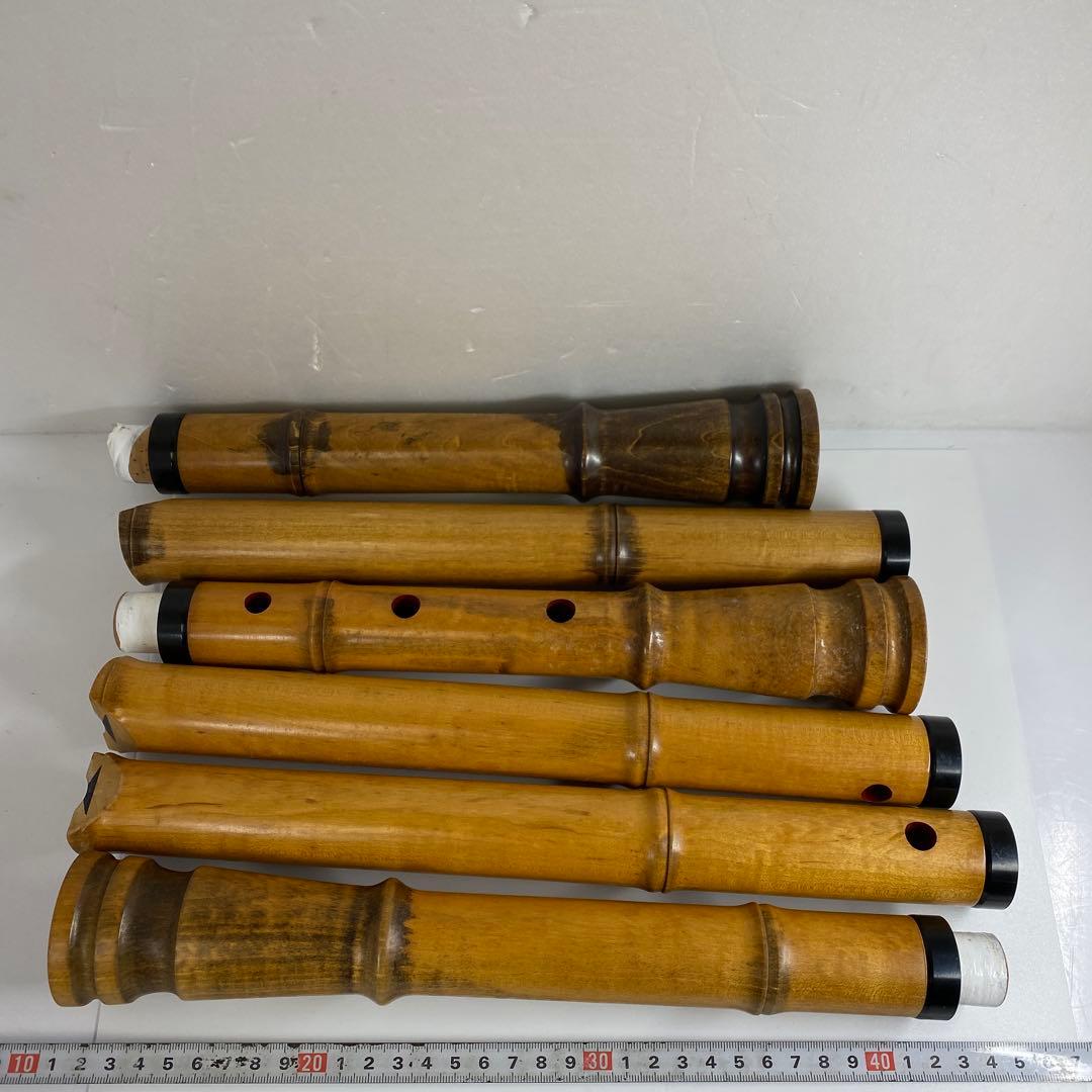 銀三線　尺八等　5本　共箱　トヒサル　東な7-0319①