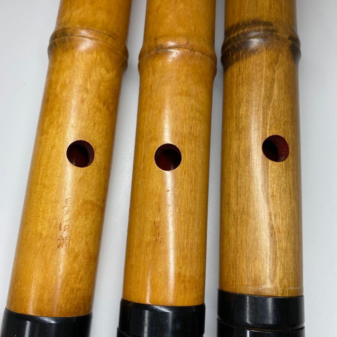 銀三線　尺八等　5本　共箱　トヒサル　東な7-0319①