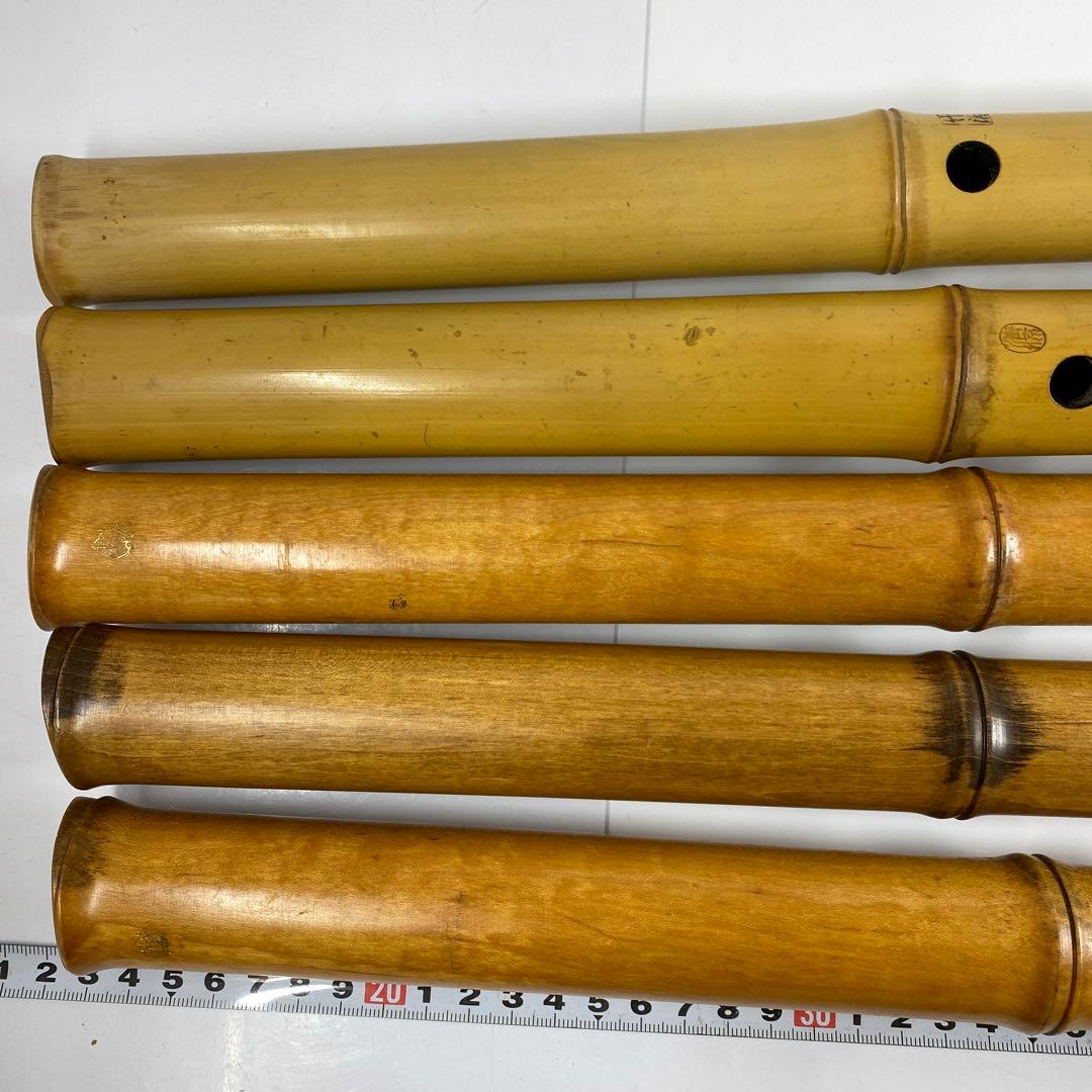 銀三線　尺八等　5本　共箱　トヒサル　東な7-0319①