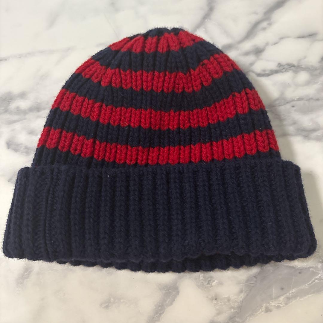 美品】GUCCI グッチニット帽ボーダー - 帽子割引