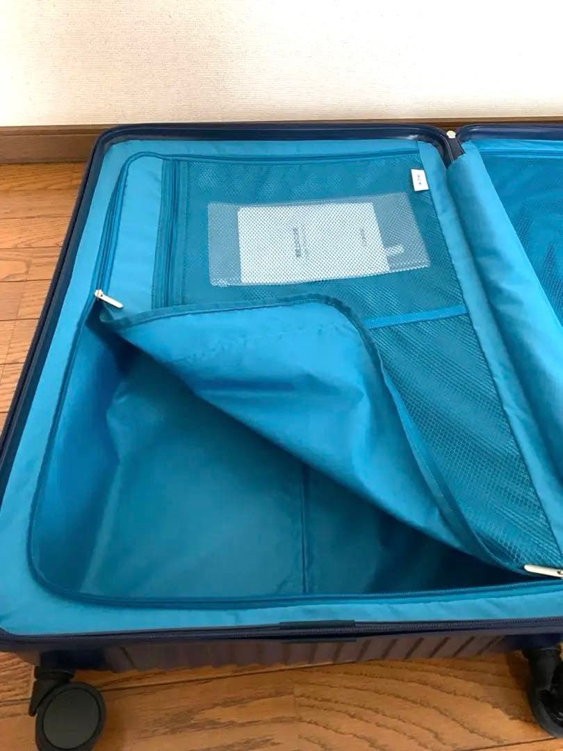 ACE ネイビー　キャリーケース　85L 大型　軽量 キャスター ストッパー付