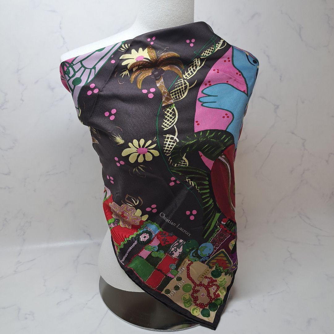 20251209 クリスチャンラクロワ スカーフ ハート ヤシの木 花 魚