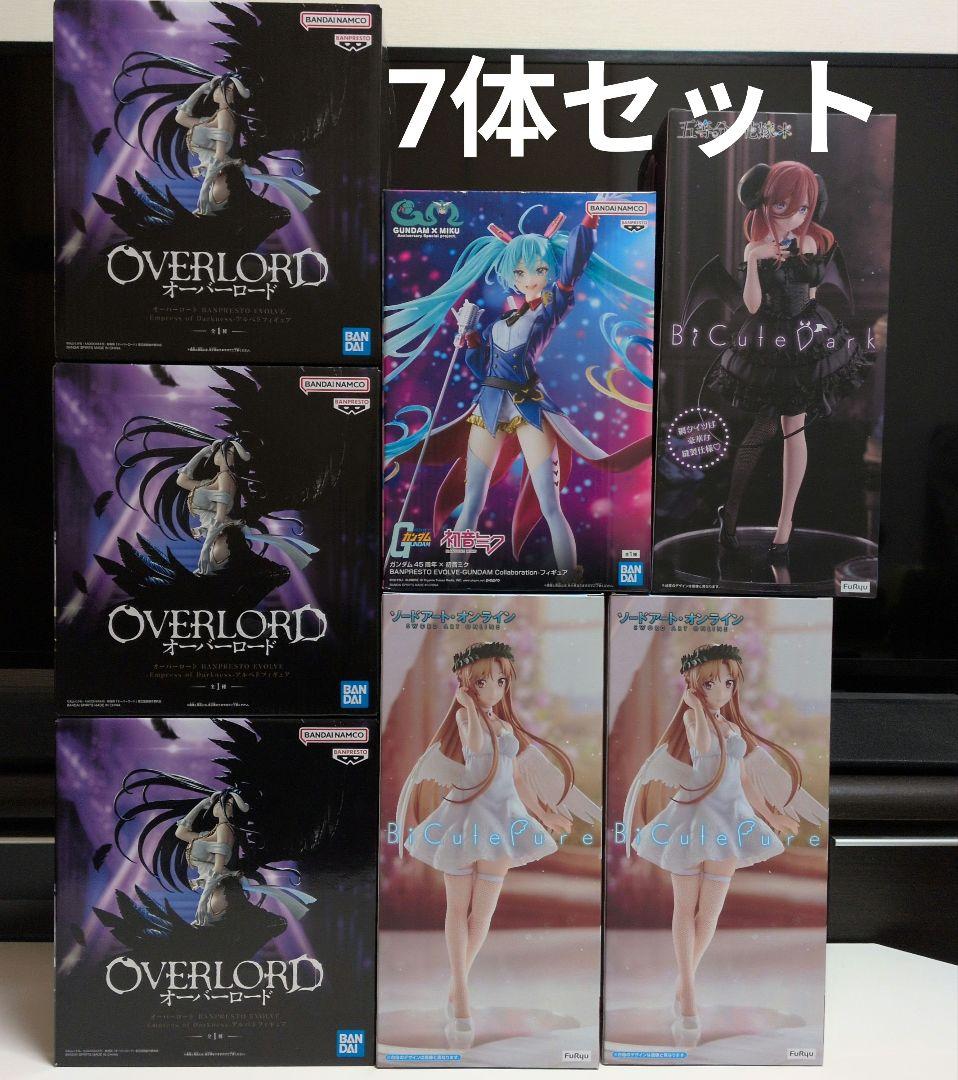 【未開封】アルベド ガンダムミク 中野三玖　アスナ フィギュア 7体セット