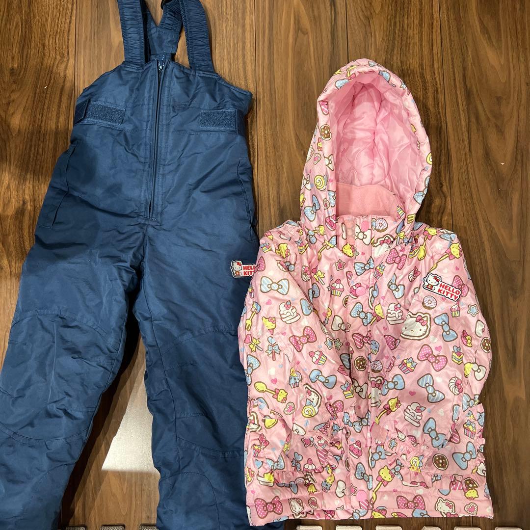 ハローキティスキー スノボ ウェア 上下 100cmキッズ 雪遊び - メルカリ