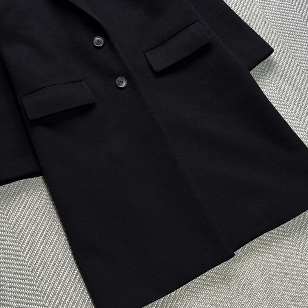 極美品 Theory カシミヤ100% チェスターコート ロングコート 黒 M