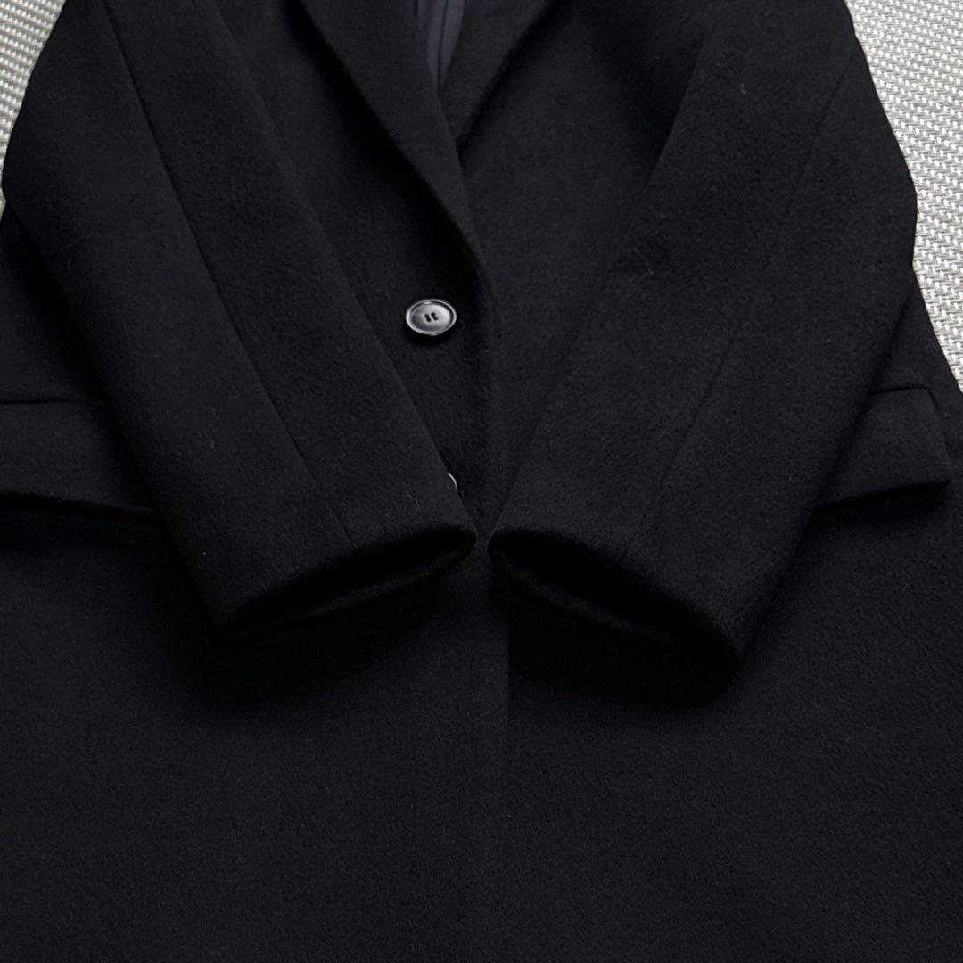 極美品 Theory カシミヤ100% チェスターコート ロングコート 黒 M
