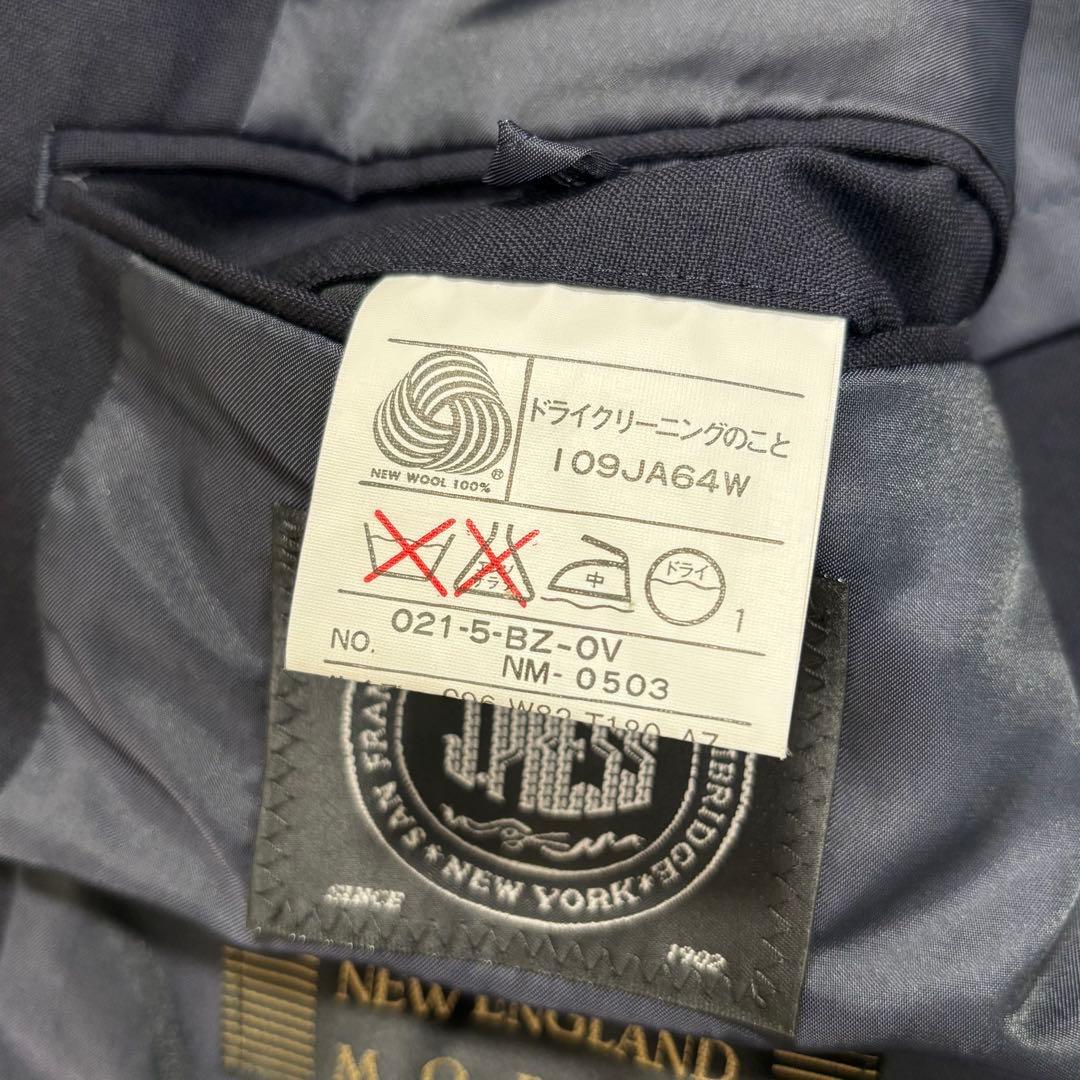 J.PRESS 紺ブレ 金ボタン 背抜き 刻印 2B 日本製 ネイビー XL