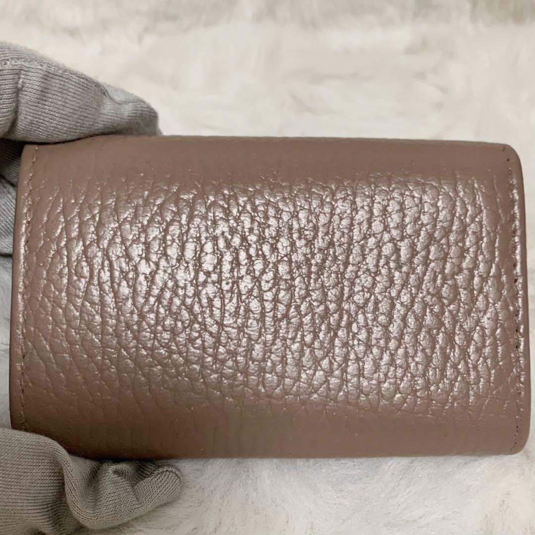 【美品】GUCCI グッチ　キーケース　6連　マーモント　GG ブラウン　箱付き