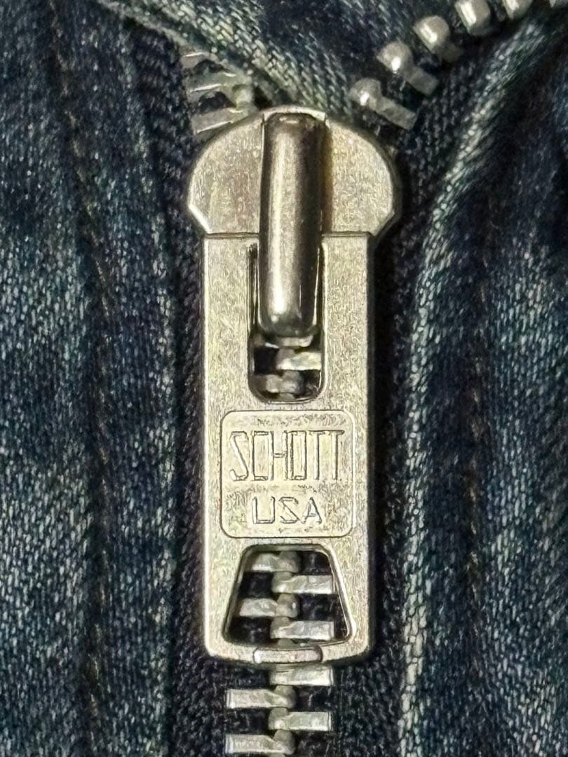 【希少】Schott デニムライダースジャケット　Sサイズ ボア