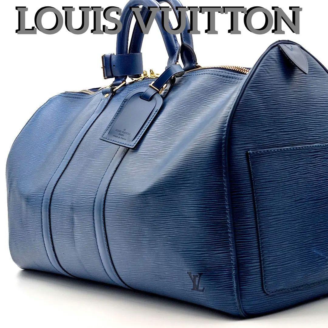 ルイヴィトン キーポル50 エピ トレドブルー 旅行かばん ボストン 147