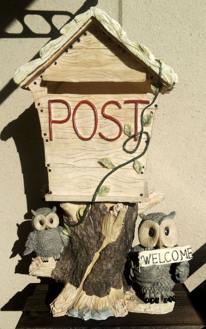 特価　開運　幸運　ふくろう　ポスト　郵便受け　郵便ポスト　縁起動物