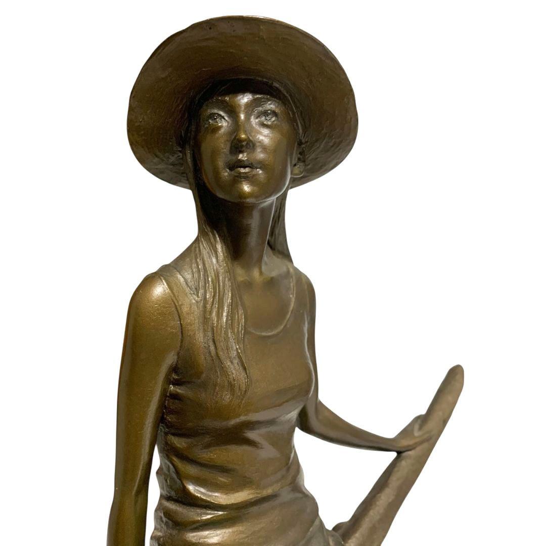 大道寺光弘 木もれ陽の中で ブロンズ像 女性像 美人像 置物 世界限定1000体