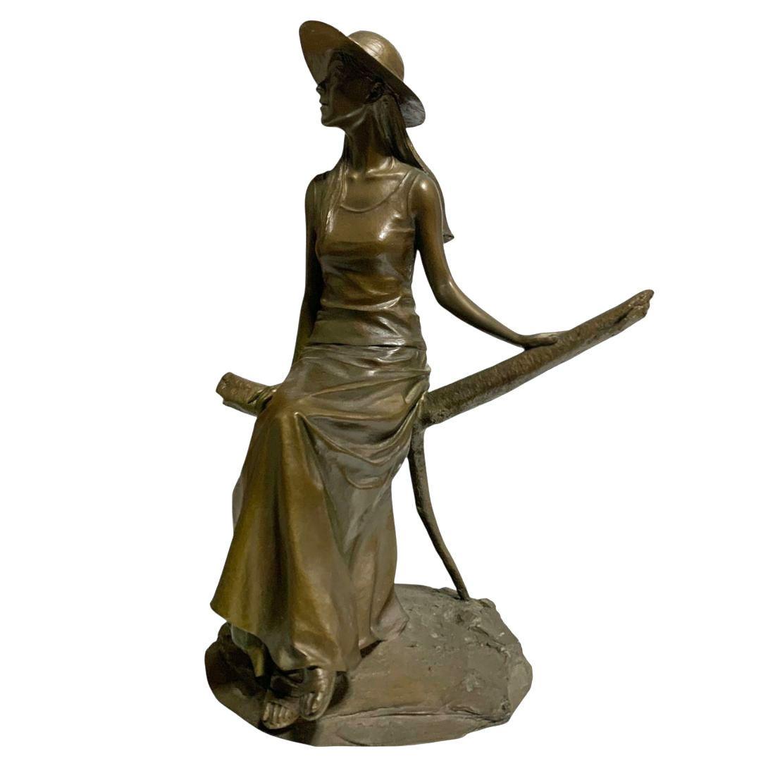 大道寺光弘 木もれ陽の中で ブロンズ像 女性像 美人像 置物 世界限定1000体