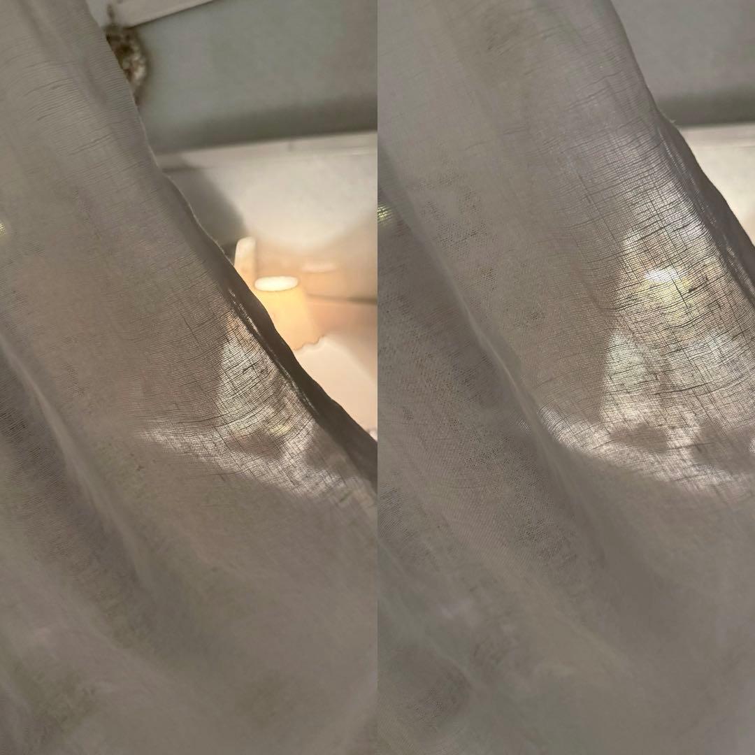 ご相談中ஐ⋆*フランスアンティークモノグラム入り・ナチュラルリネンカーテン