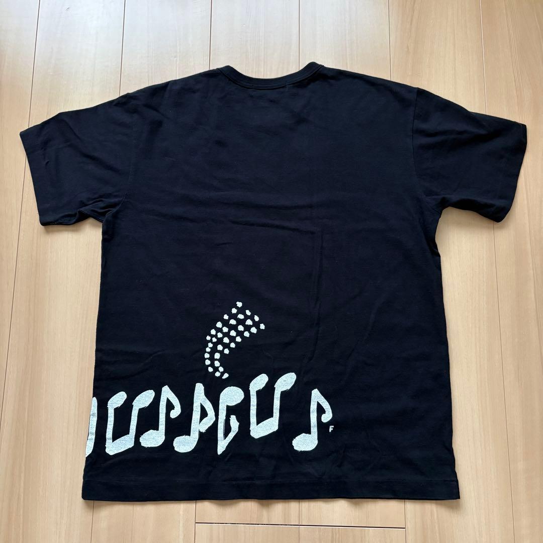 BLACK COMME des GARCONS 音符 Tシャツ ブラック XL