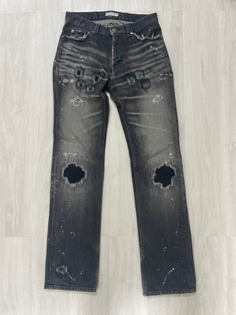 01AW オリジナル ナンバーナイン グランジデニムワケアリ