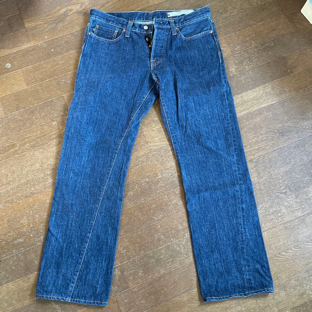 YBI濃紺 ストレートデニム 356268664岡山デニム 32インチ