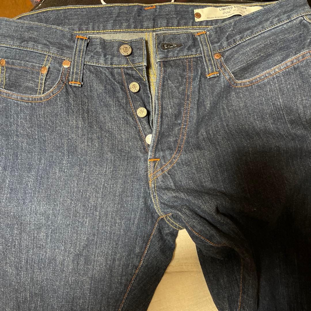 YBI濃紺 ストレートデニム 356268664岡山デニム 32インチ