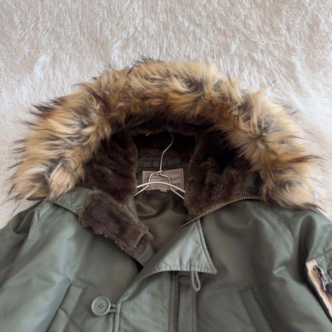 人気✨AVIREX✨N-3B COMMERCIAL フライトジャケット L