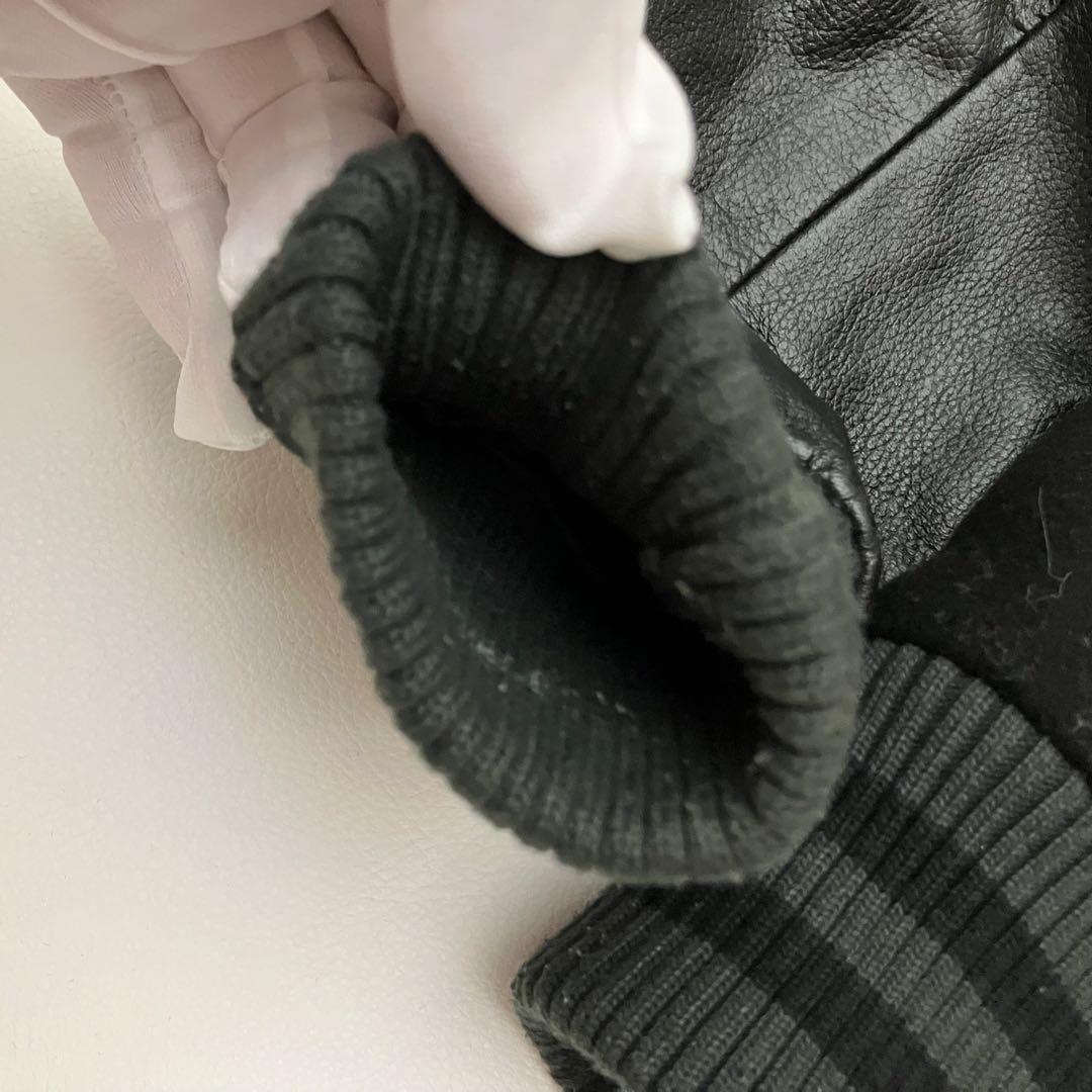 ✨牛革✨FRANKLINMARSHAL スタジャン　バーシティジャケット　黒