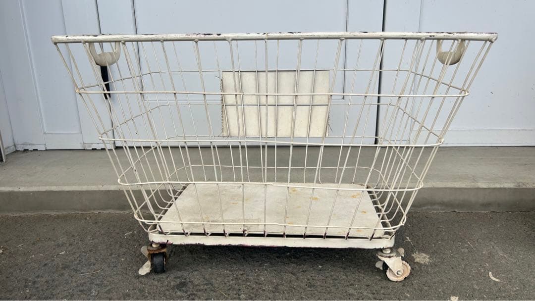 アンティークランドリーBOX インテリア キャスター