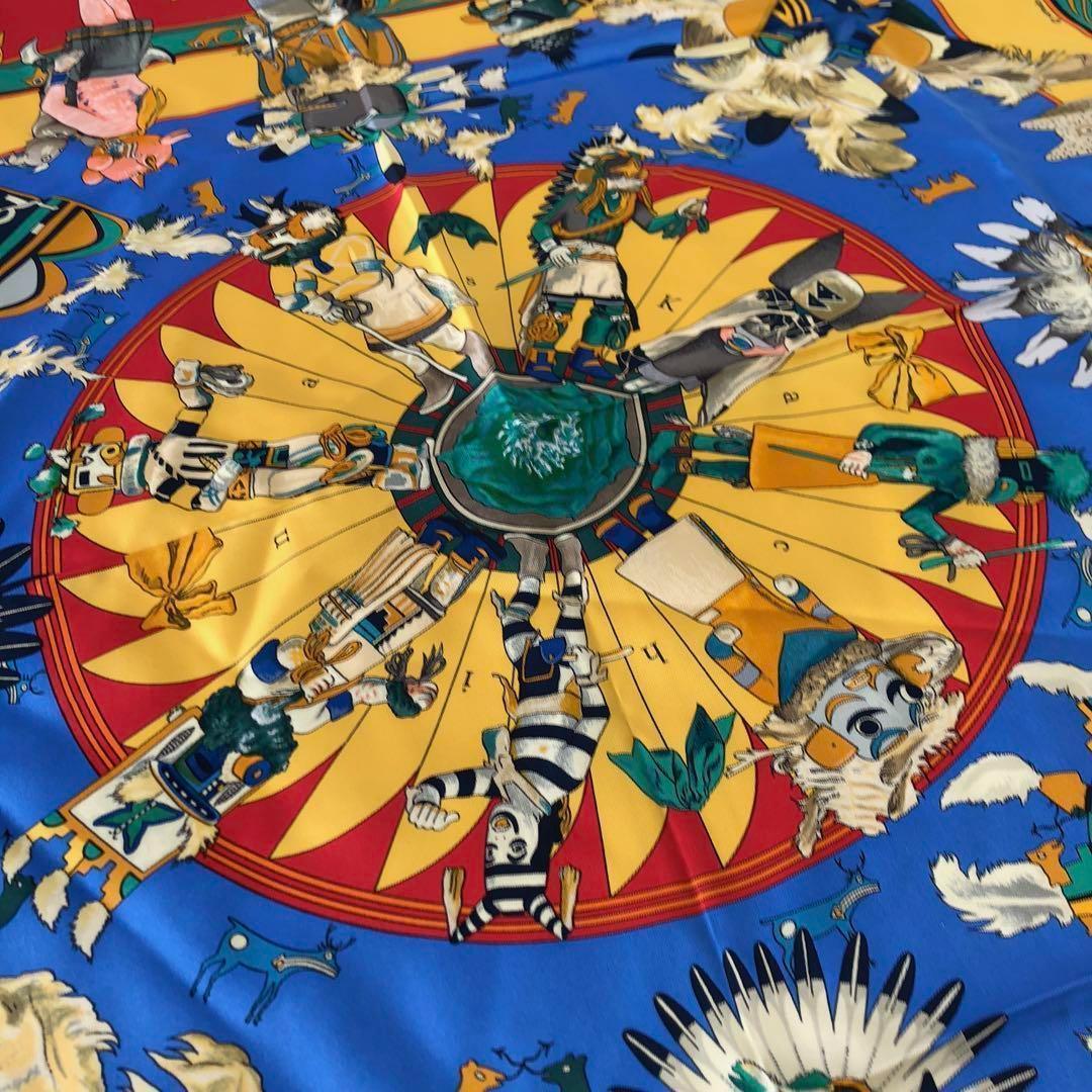 HERMESエルメスKachinas カチナ民族 ネイティブアメリカン スカーフ