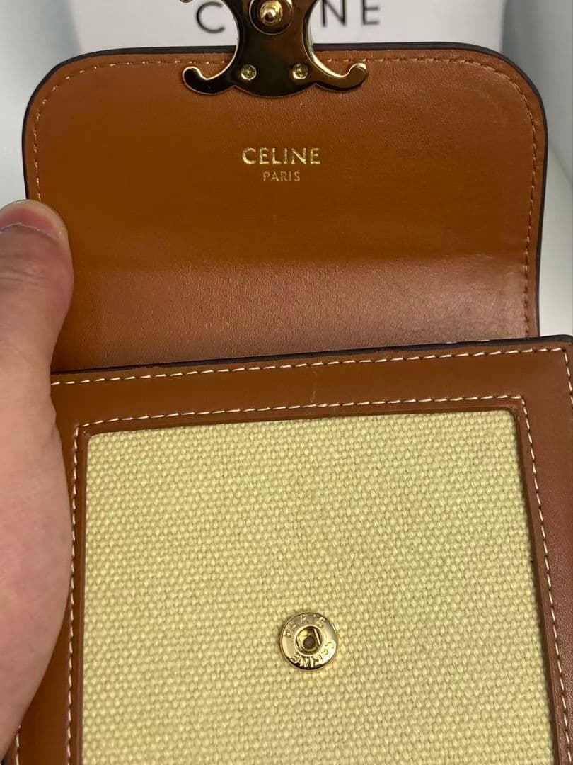 user_063884d0 CELINE 三つ折り財布 ベージュ/ブラウン