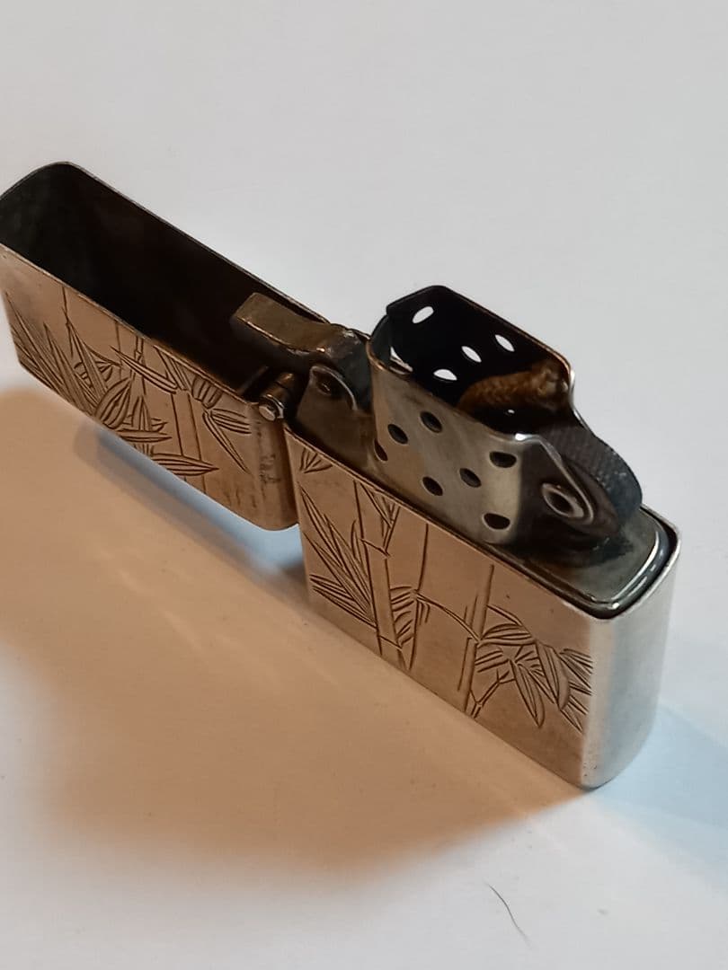 ZIPPO スターリングシルバー950 彫金 インサイドユニット希少 動作正常