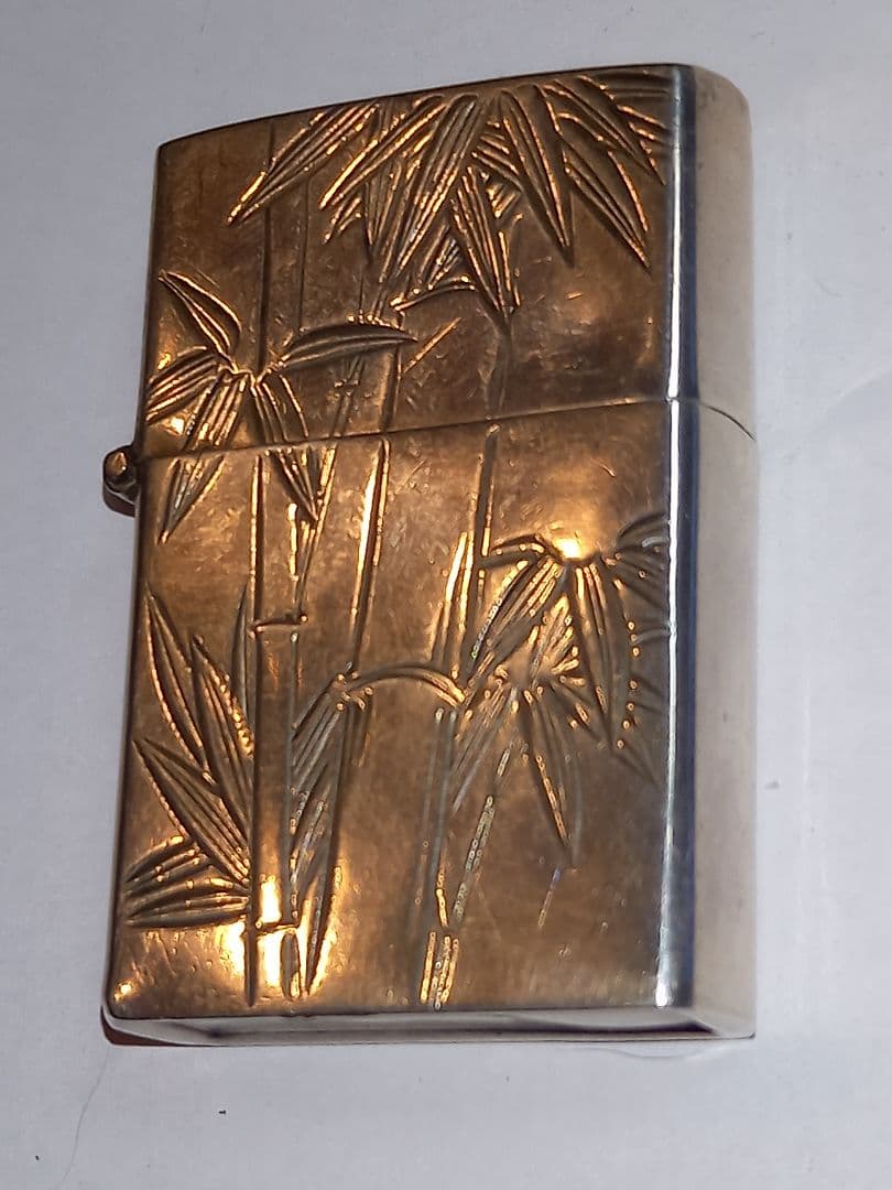 ZIPPO スターリングシルバー950 彫金 インサイドユニット希少 動作正常