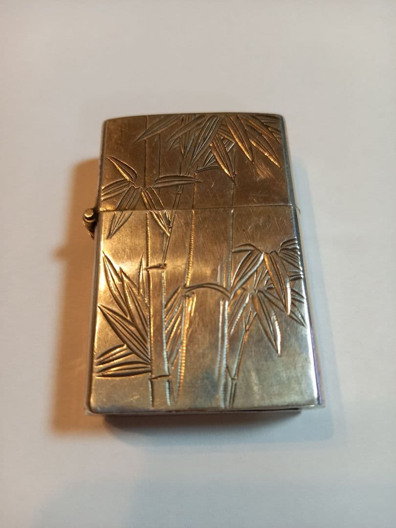 ZIPPO スターリングシルバー950 彫金 インサイドユニット希少 動作正常