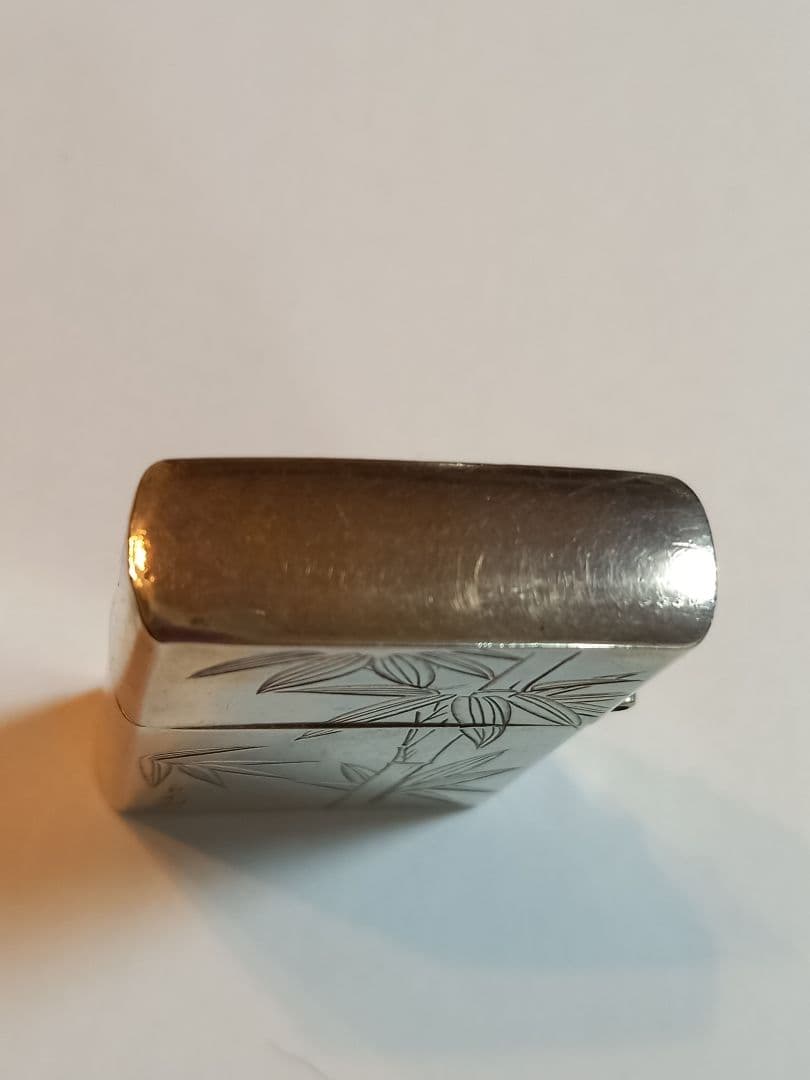 ZIPPO スターリングシルバー950 彫金 インサイドユニット希少 動作正常
