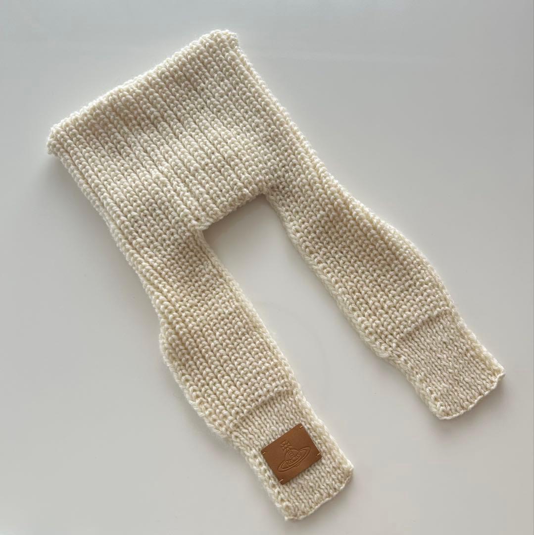 美品 Vivienne Westwood 猫耳ニット帽 アイボリー 白 ホワイト