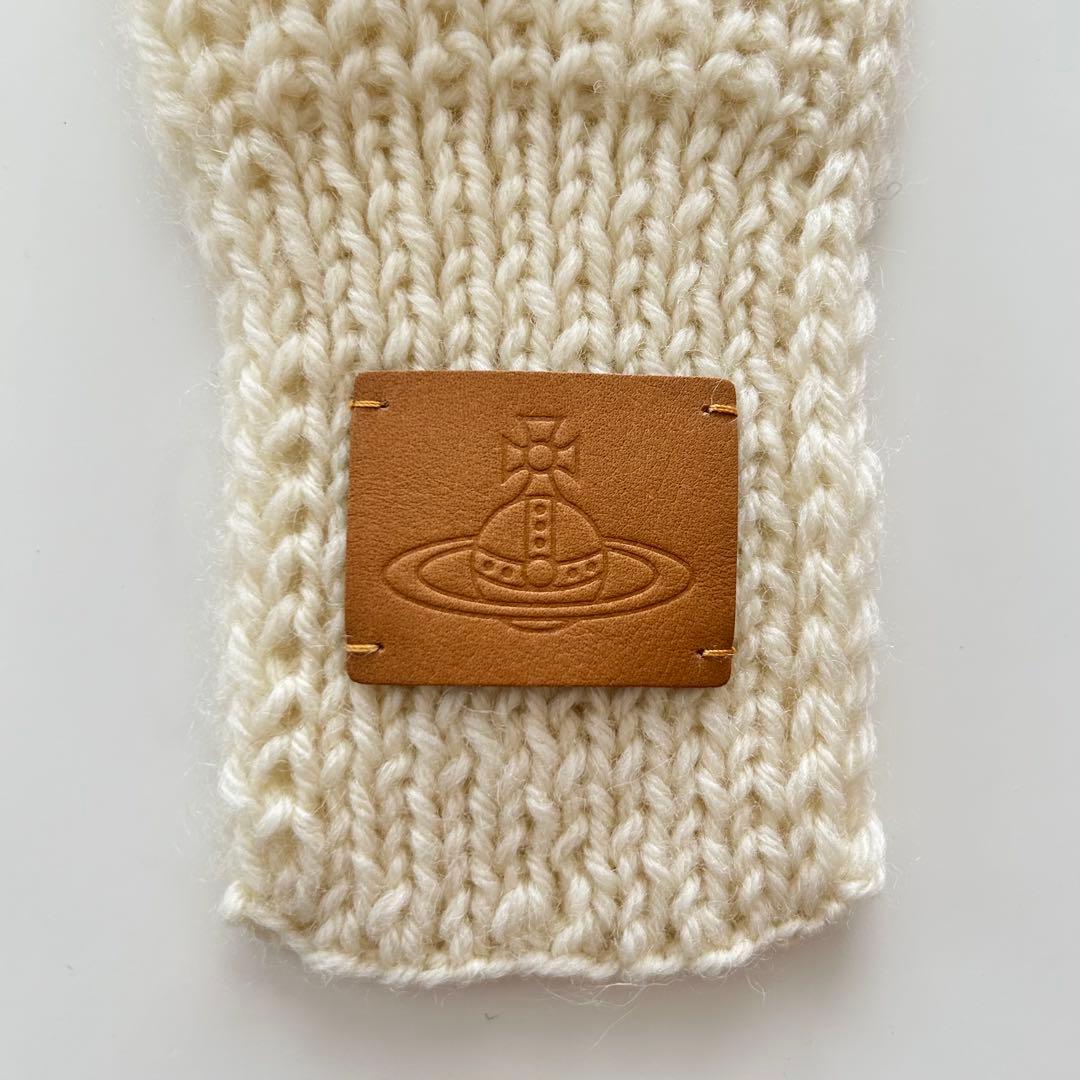 美品 Vivienne Westwood 猫耳ニット帽 アイボリー 白 ホワイト