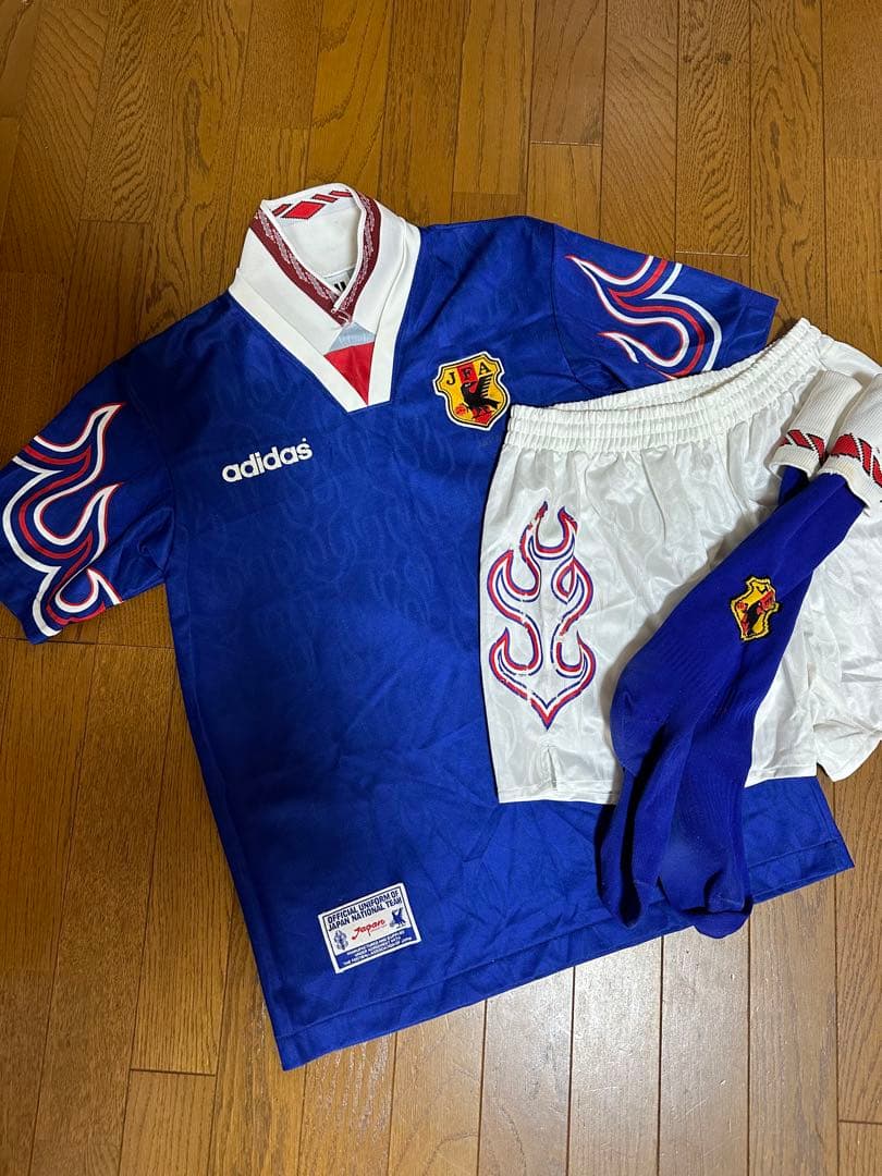 日本代表ユニフォーム 炎 サッカー 97年 adidas - メルカリ