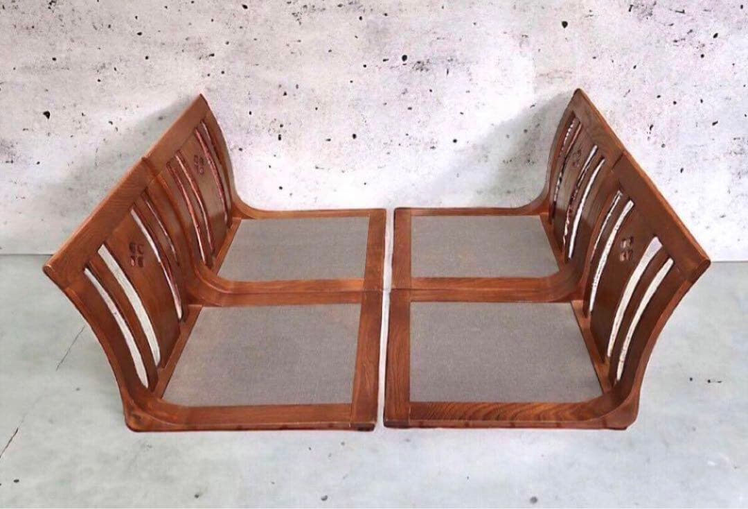 hikari 光製作所 曲木 座椅子 4脚セット/モダン 昭和レトロ 椅子