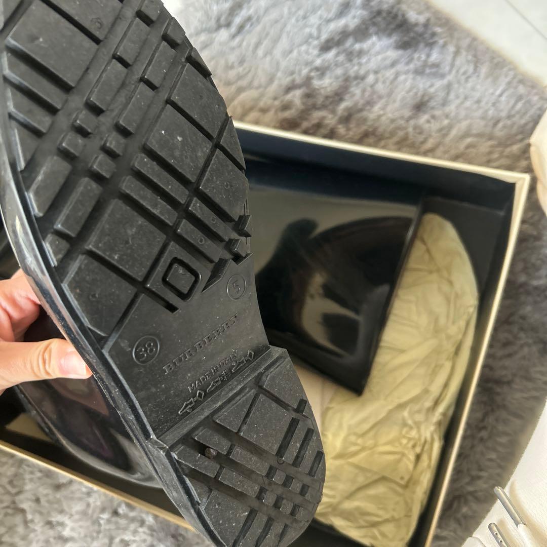 Burberry ブラックレインブーツ - 靴低 価格 通販