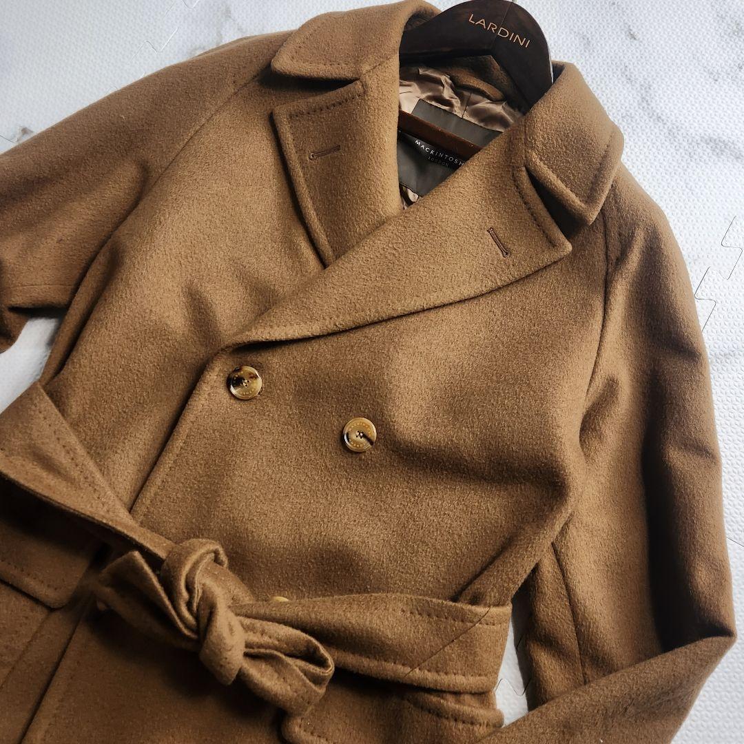 最高級✨総カシミヤ マッキントッシュ チェスターコート 2way キャメル