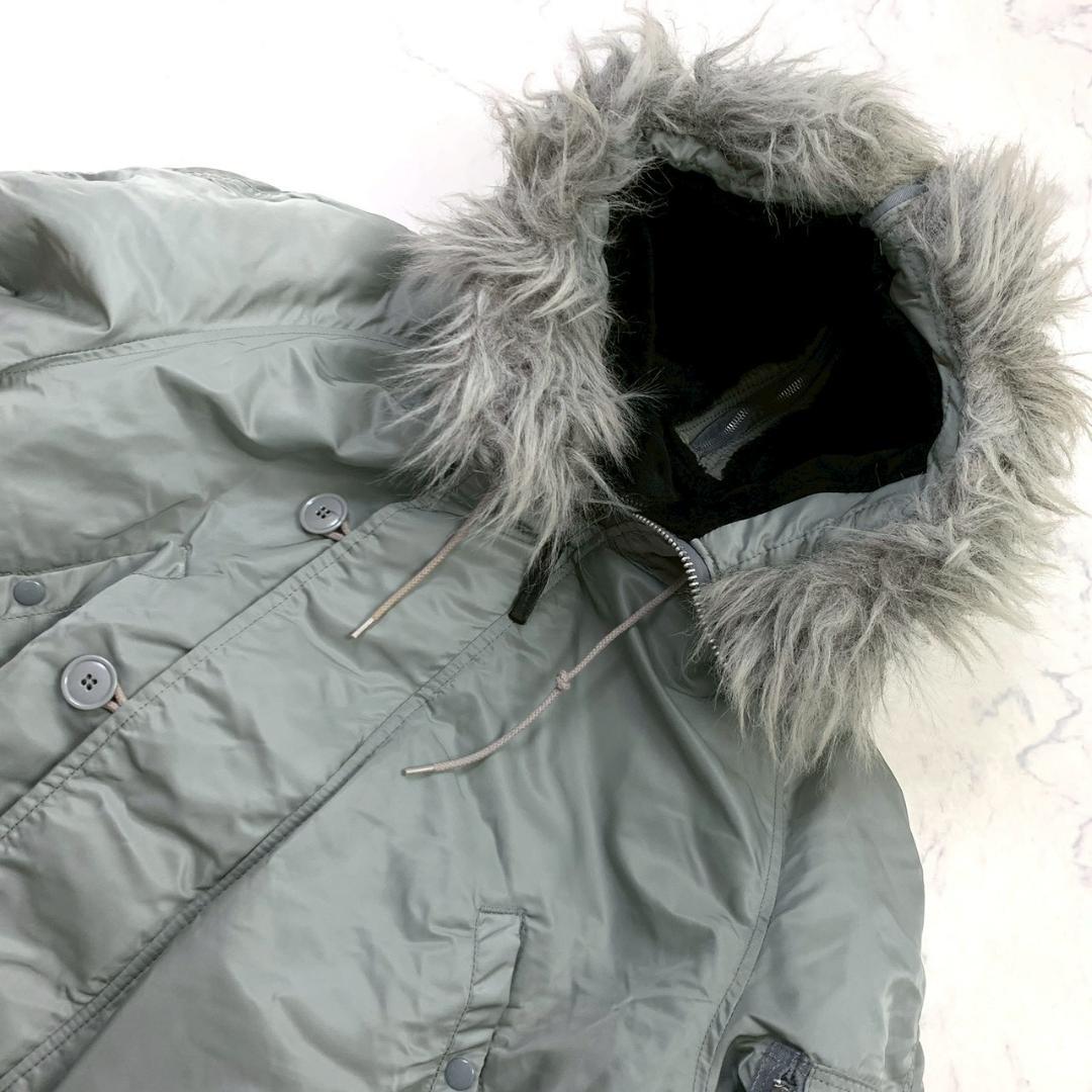 希少カラー★ 90s USA製 ALPHA N-2B シルバー L　E003