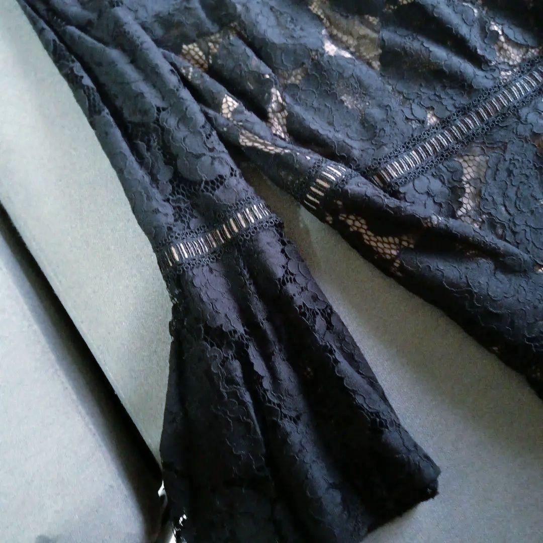 乙*様 極上品【タダシジョージの黒長袖ワンピース】希少6号(4号）芸能人多数愛用