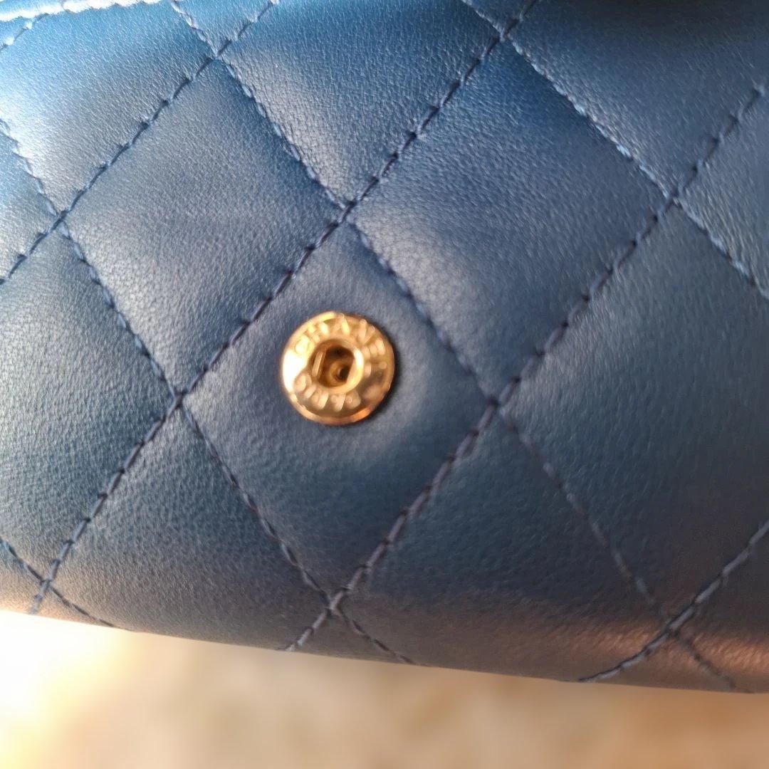 CHANEL ネイビー キーケース マトラッセ