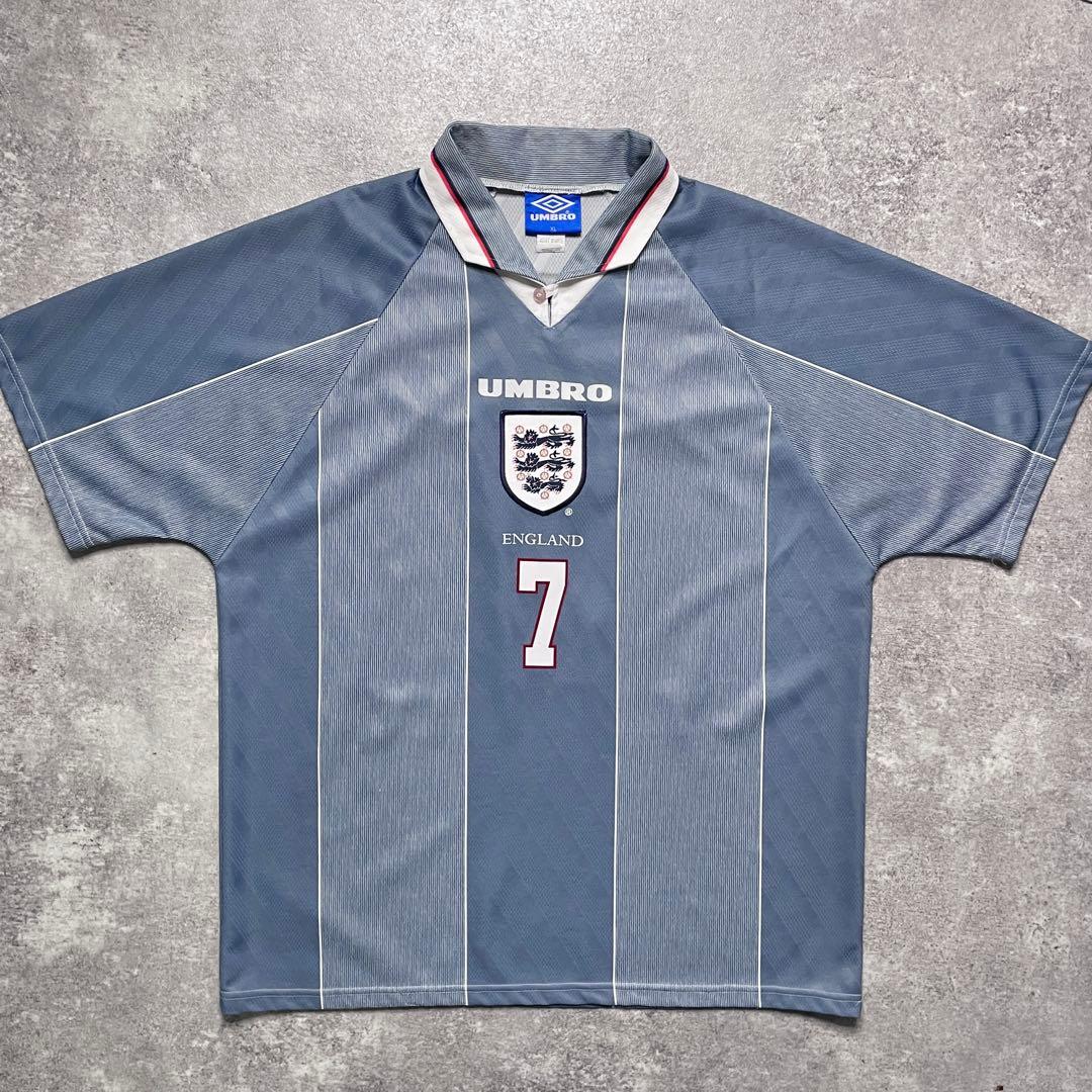 正規品95-97 Umbro England away BECKHAM #7】