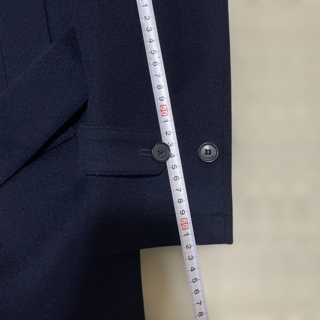 【美品】マッキントッシュ ステンカラーコート Lロロピアーナ ネイビー