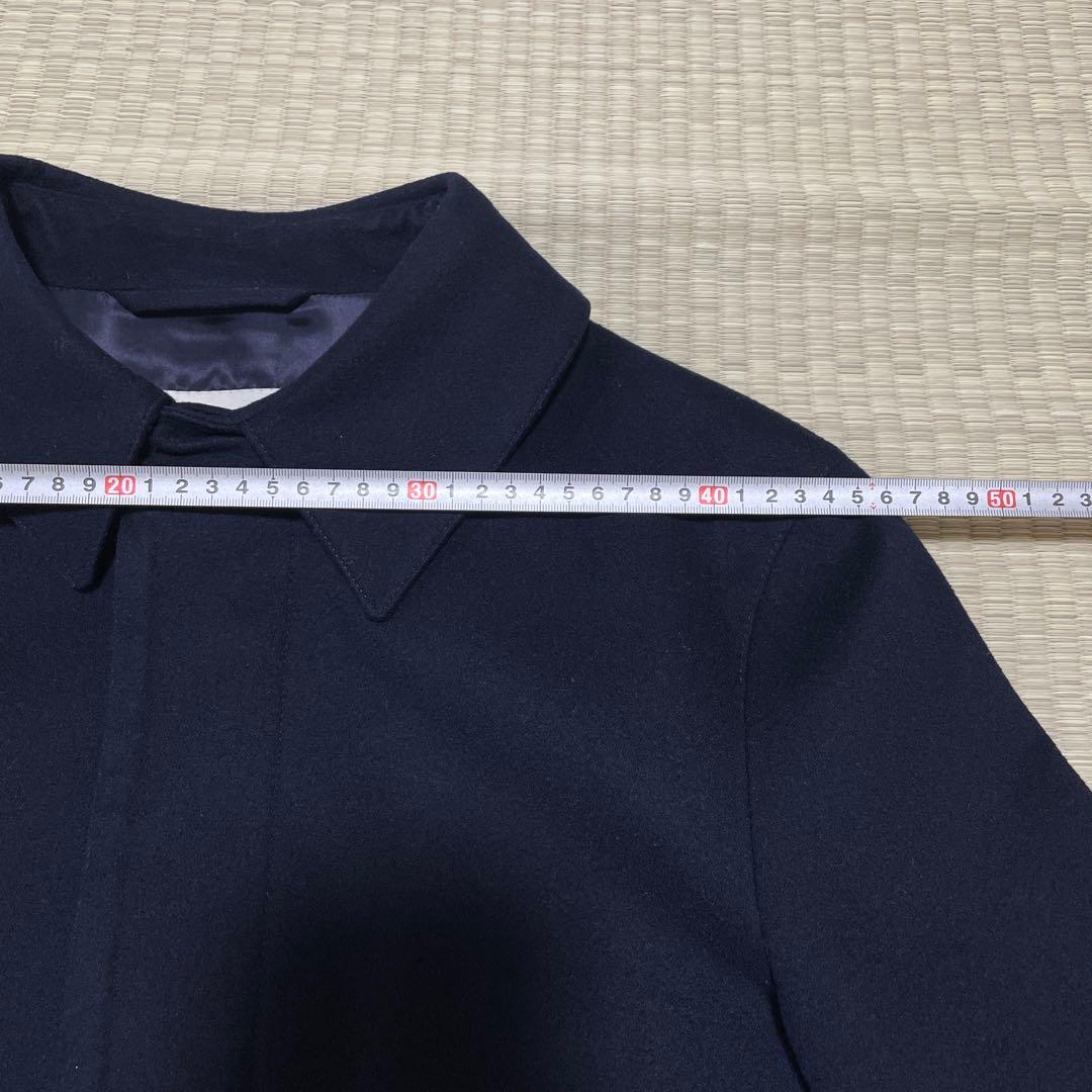 【美品】マッキントッシュ ステンカラーコート Lロロピアーナ ネイビー