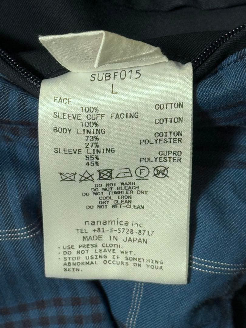 ナナミカ 2L Cotton GORE-TEX Balmacaan Coat L