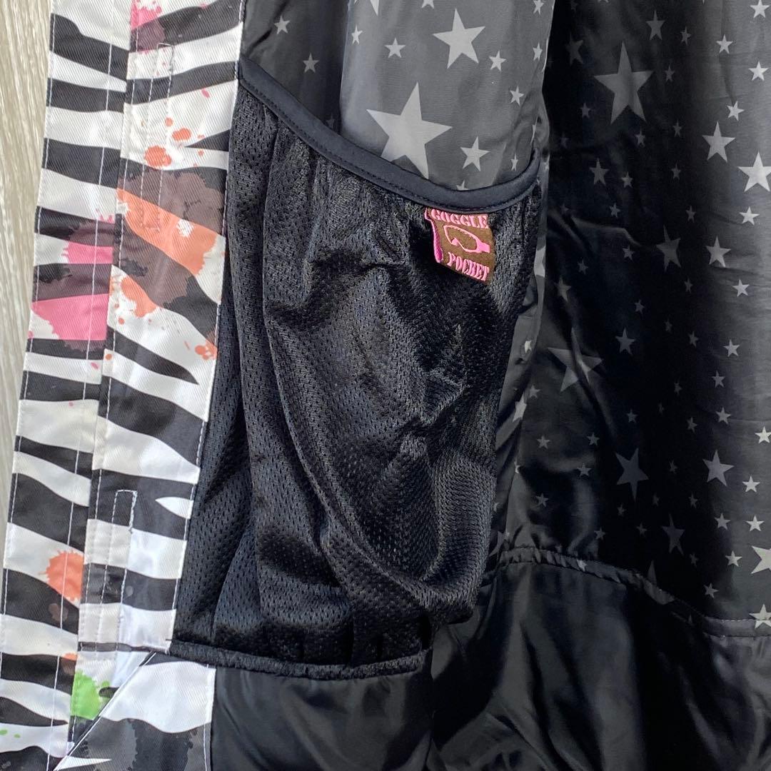 OP ゼブラ柄 スノーボードウェア セット M/L