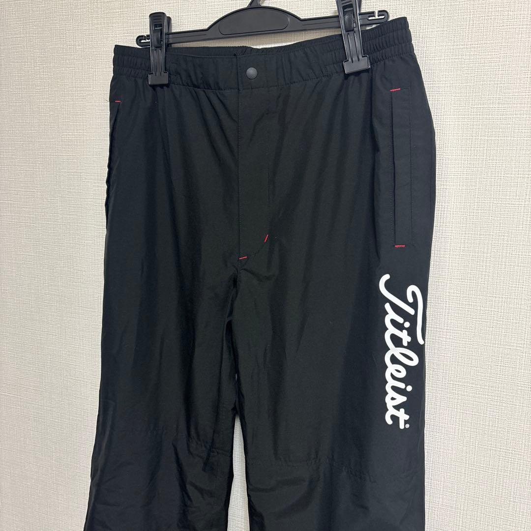 Titleist レインウェアセット白ジャケット黒パンツズボンLLタイトリスト