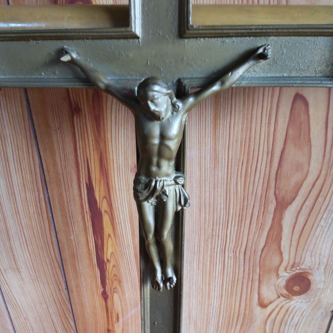 INRI　イエスキリスト　十字架　礼拝　アンティーク