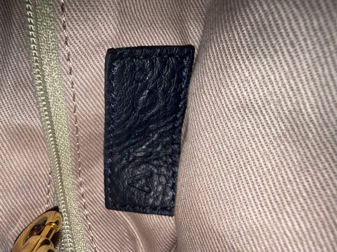 ATAO ネイビー レザー リュック