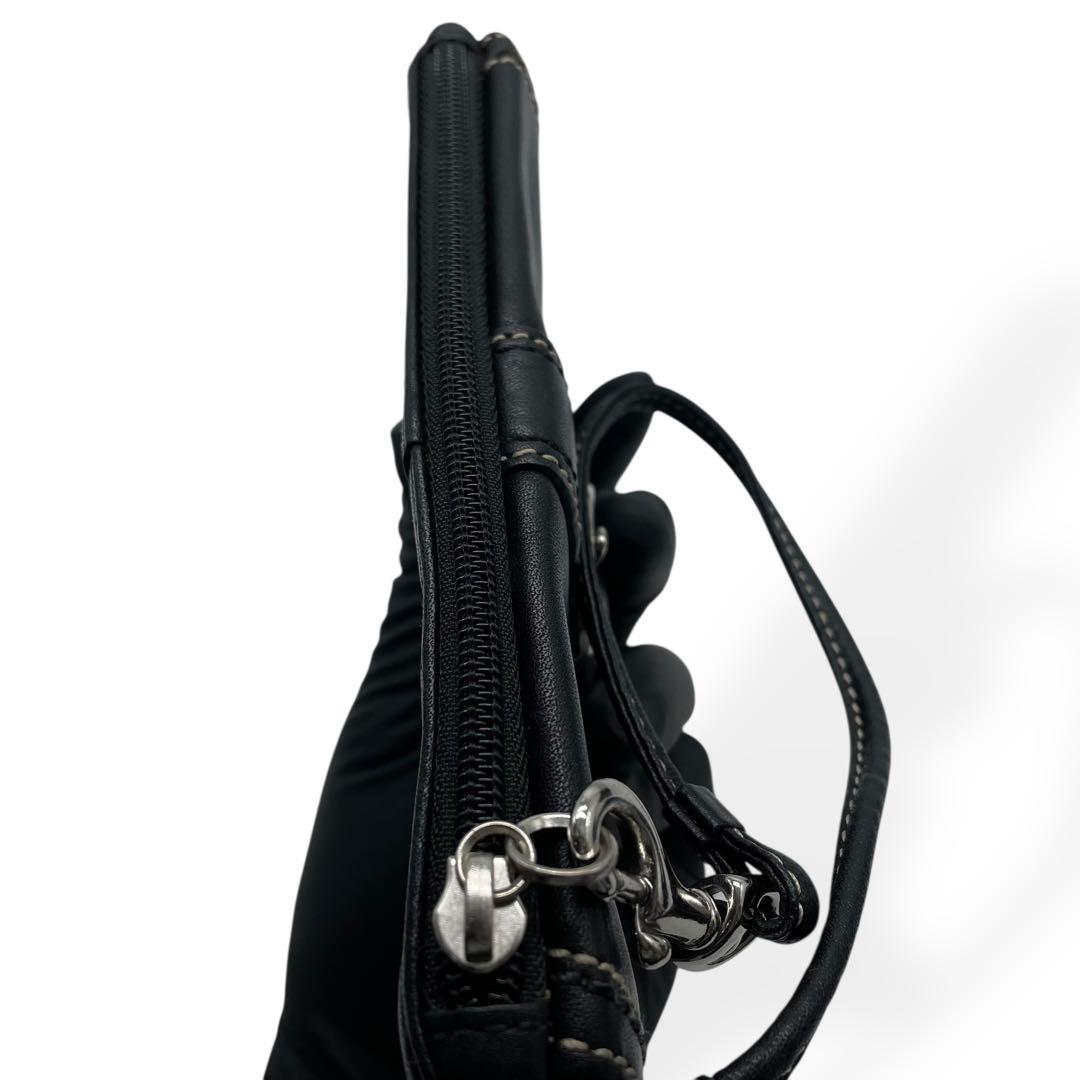 極美品　希少　COACH　ソーホー　レザー　リストレットポーチ　ブラック　ミニ