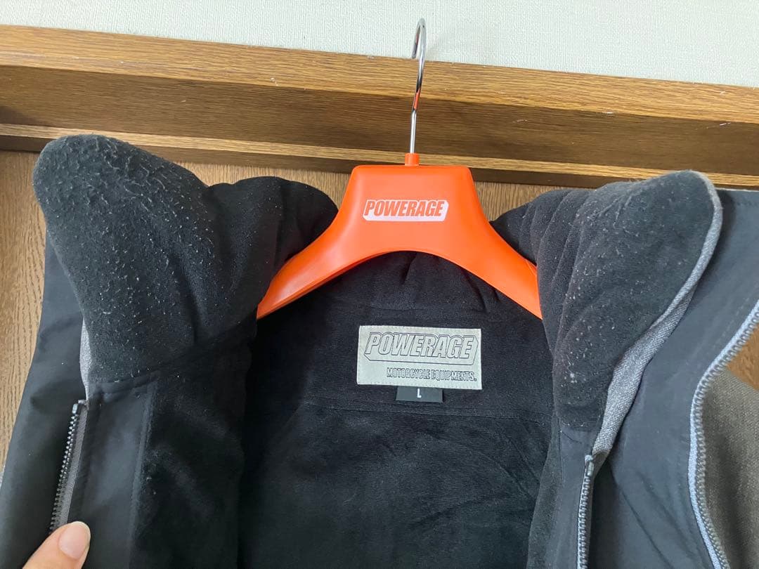 値下げOK!POWERAGE 冬用ジャケット！グレー Lサイズ